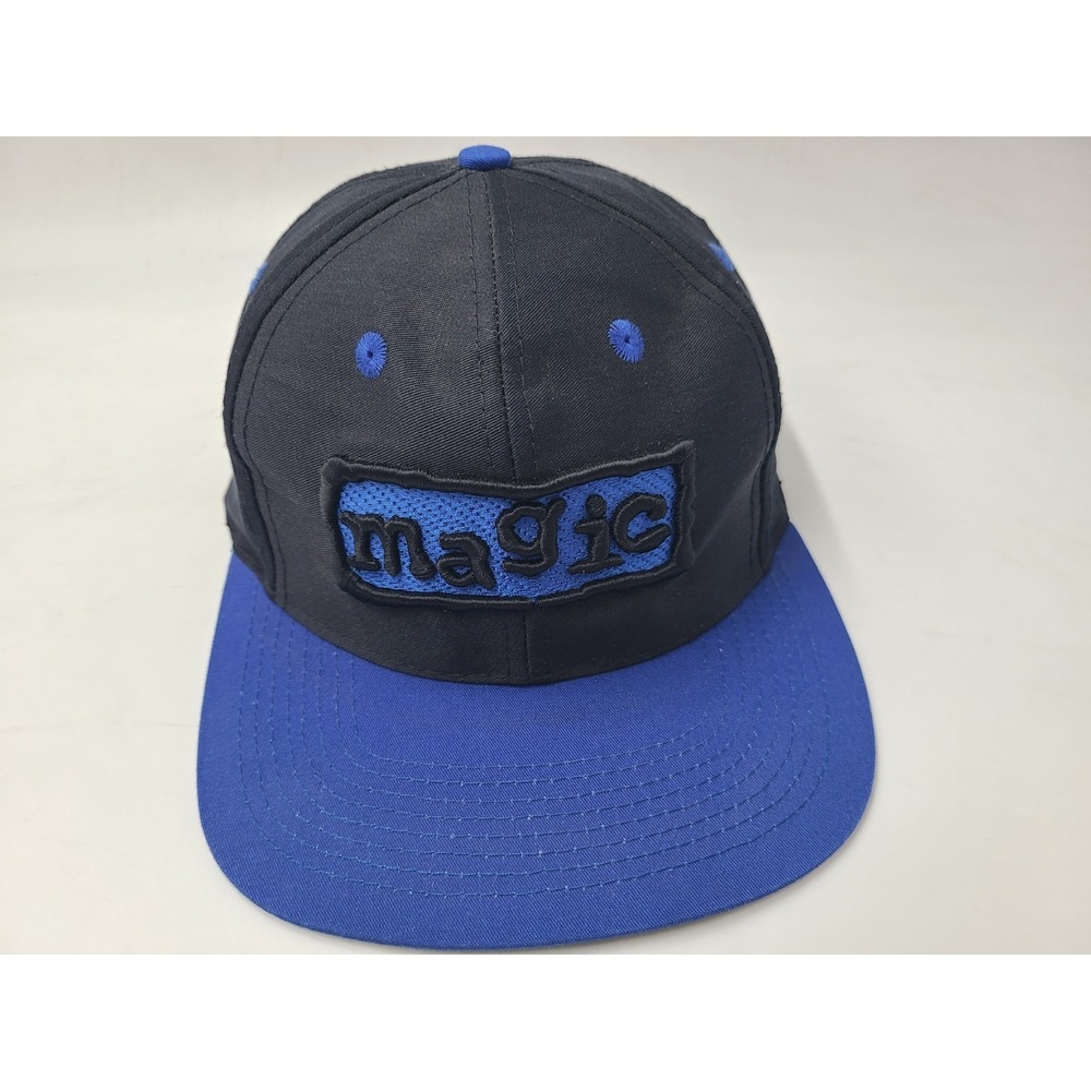 Vintage Orlando Magic Twins Enterprise Snapback Hat Cap Men 90s NBA Black Blue